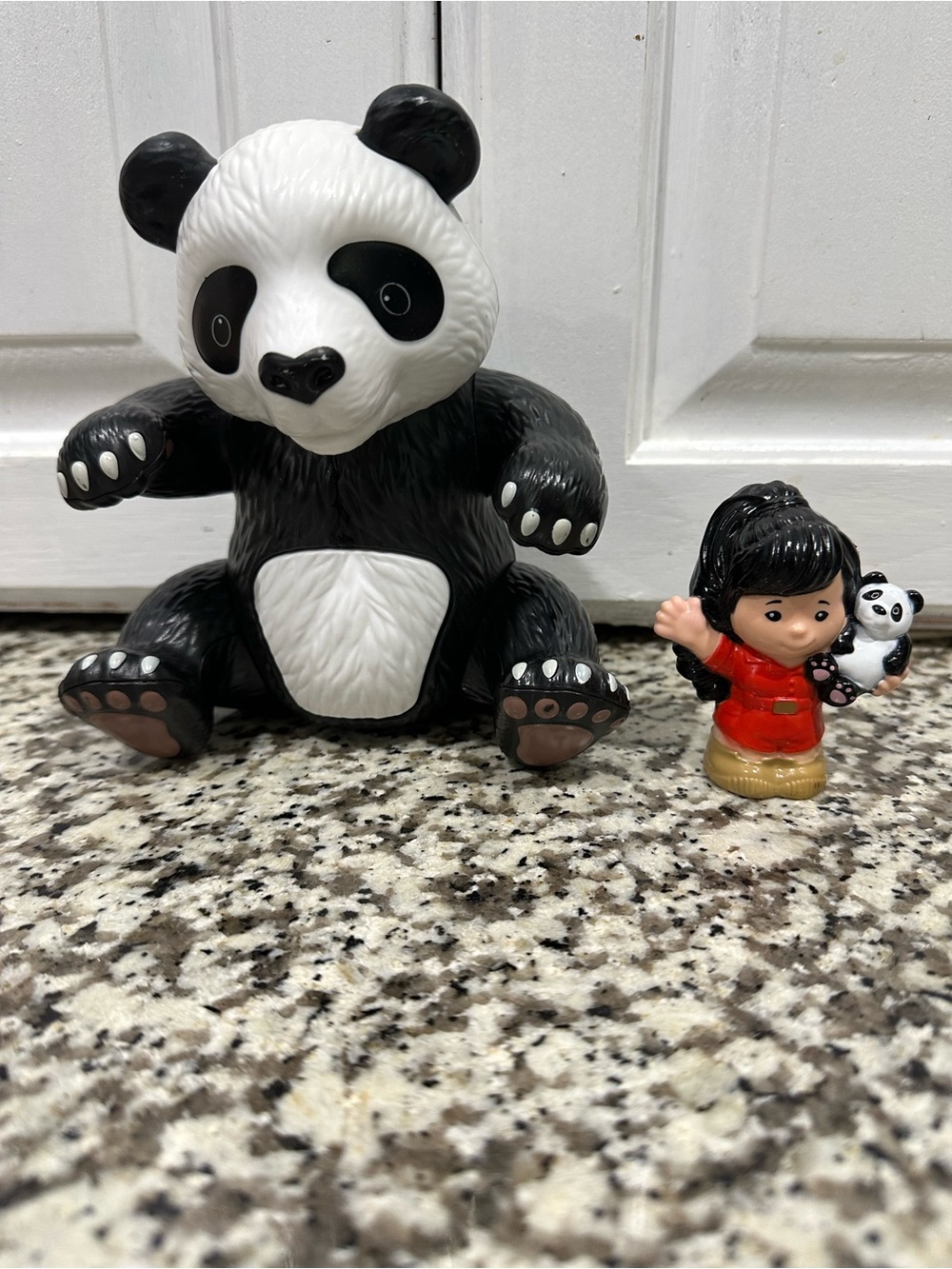 Fisher Price VHTF Large Black & White Panda Figure with Zookeeper
